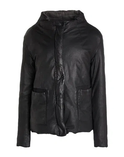 Transit Par-such Woman Jacket Black Size 3 Lambskin, Virgin Wool, Polyamide, Elastane