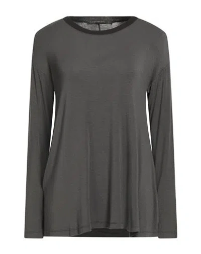 Transit Par-such Woman T-shirt Lead Size 2 Modal, Elastane, Viscose In Gray