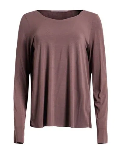 Transit Par-such Woman T-shirt Light Brown Size 4 Viscose, Elastane In Multi
