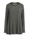 Transit Par-such Woman T-shirt Military Green Size 3 Modal, Elastane, Viscose In Green