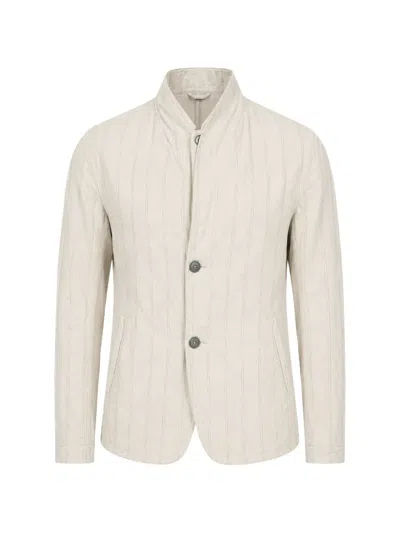 Transit Pinstripe-patterned Jacket In Neutral