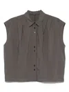 Transit Buttoned Short-sleeve Shirt In Gray