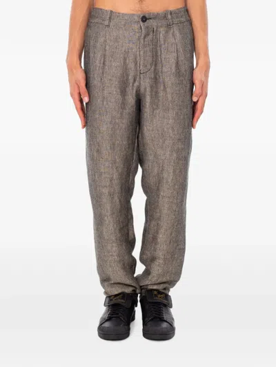 Transit Pleated Fil-à-fil Trousers In Gray