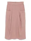 Transit Pleated Midi Skirt In Pink