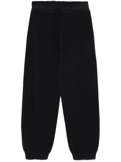 Transit Raised Seam-detail Track Pants In Black