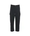 Transit Relaxed Fit Cargo Pants With Practical Side Pockets In Black
