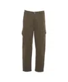 Transit Relaxed Fit Cropped Cargo Pants With Practical Side Pockets In Brown