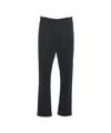 Transit Relaxed Fit Trousers With Adjustable Drawstring And Classic Pleats In Black