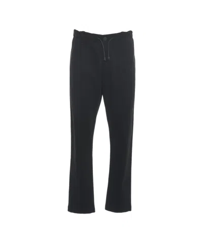 Transit Relaxed Fit Trousers With Adjustable Drawstring And Classic Pleats In Black