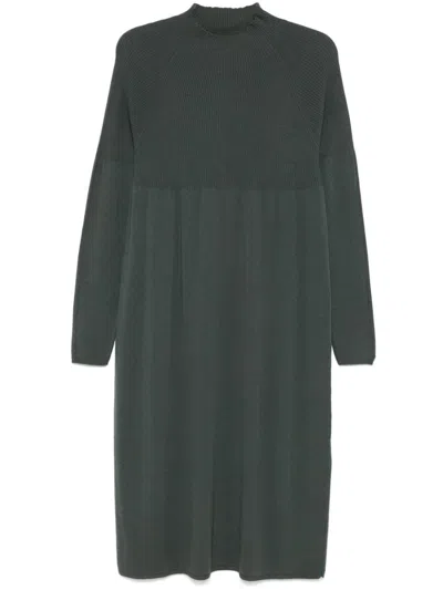 Transit Ribbed Midi Dress In Green