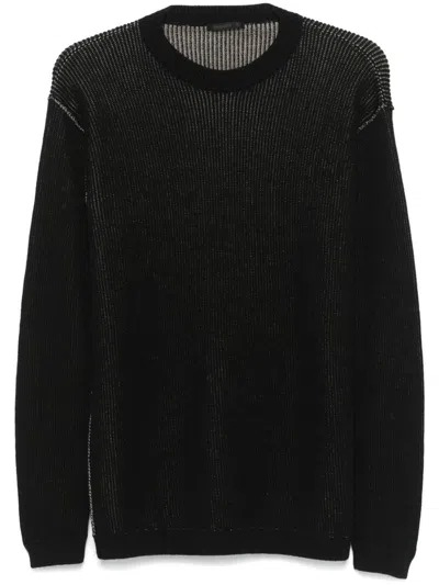 Transit Ribbed Sweater In Black