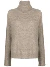 Transit Roll-neck Drop-shoulder Jumper In 褐色