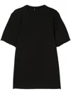 Transit Round-neck Cotton-blend T-shirt In Black