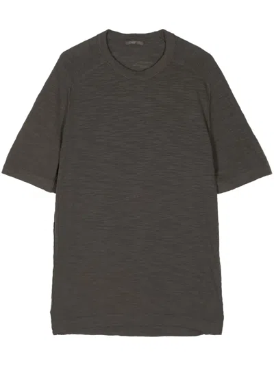 Transit Round-neck Cotton-blend T-shirt In Grey