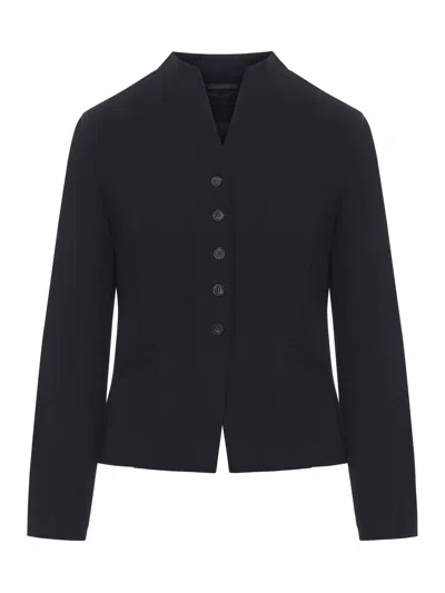 Transit Shaped Wool Blend Jacket In Black