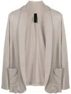 Transit Shawl-lapels Open-front Blazer In Grey