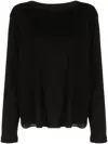 Transit Sheer-panel Virgin Wool-blend Jumper In Black