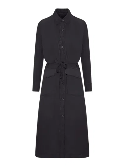 Transit Silk Blend Trench In Black
