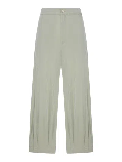 Transit Silk Blend Wide-leg Cropped Trousers In Nude
