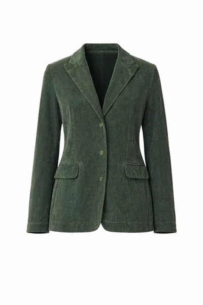 Transit Single-breasted Green Cotton Corduroy Blazer