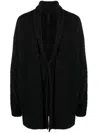 Transit Single-breasted Knitted Coat In Black