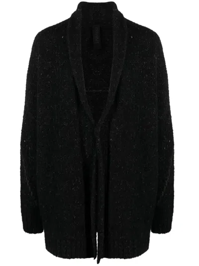 Transit Single-breasted Knitted Coat In Black