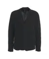 Transit Single-breasted Linen Blazer With Notched Lapels In Black