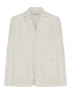 Transit Single-breasted Tailored Linen Jacket In Gray