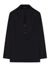 Transit Single-breasted Linen Jacket In Black