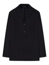 Transit Single-breasted Linen Jacket In Black