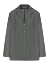 Transit Single-breasted Linen Jacket In Green