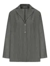 Transit Single-breasted Linen Jacket In Black