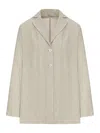Transit Single-breasted Linen Jacket In Black