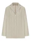 Transit Single-breasted Linen Jacket In Black