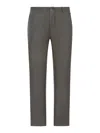 Transit Slim Linen Trousers In Grey