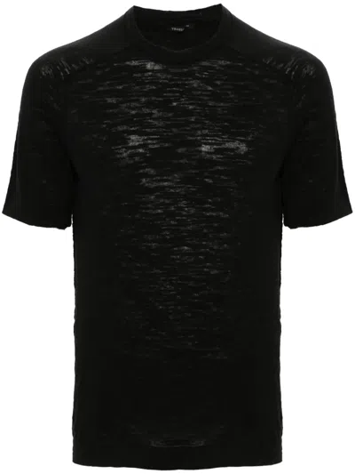 Transit Slub-texture T-shirt In Black