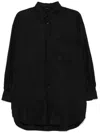 Transit Spread Collar Shirt In Black