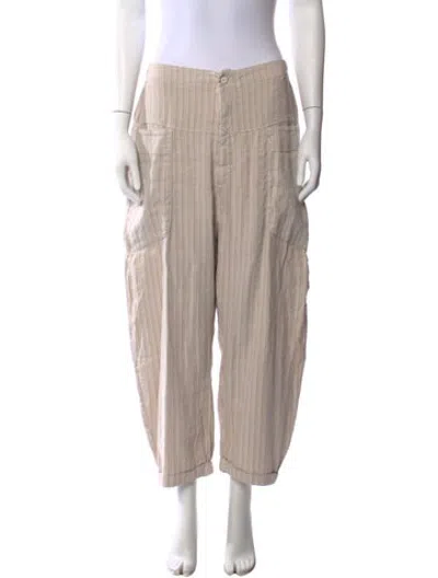 Pre-owned Transit Striped Wide Leg Pants In Neutrals