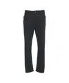 Transit Tailored Black Virgin Wool Chinos With Front Creases In Black