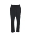Transit Tapered Black Joggers With Drawstring Waist And Minimalist Design In Black