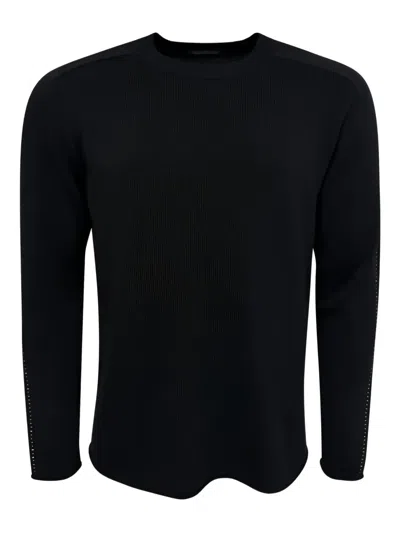 Transit Textured Long-sleeve Sweater In Black