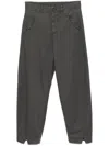 Transit Cropped Linen Trousers In Grey