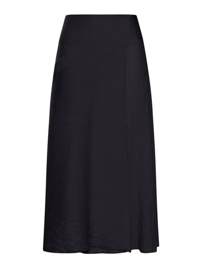 Transit Viscose Wrap Skirt In Black
