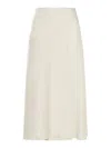 Transit Crinkled Midi Skirt In Nude & Neutrals