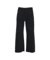 Transit Wide Leg Trousers With Classic Button Closure And Flowing Silhouette In Black