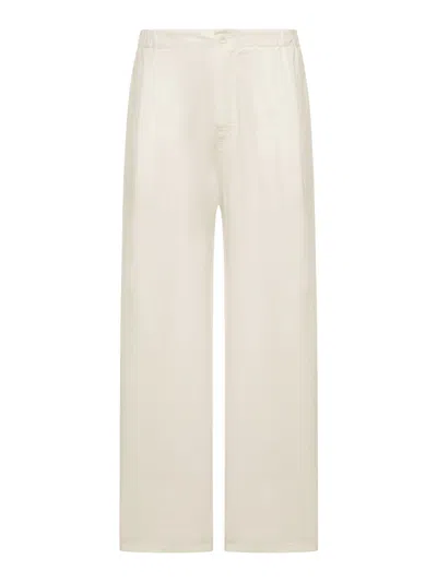 Transit Wide-leg Linen Blend Trousers In Gray