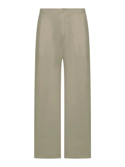 Transit Wide-leg Linen Blend Trousers In Gray