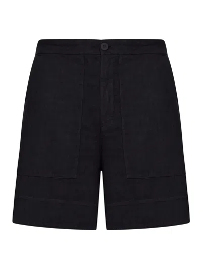 Transit Wide-leg Linen Shorts In Black