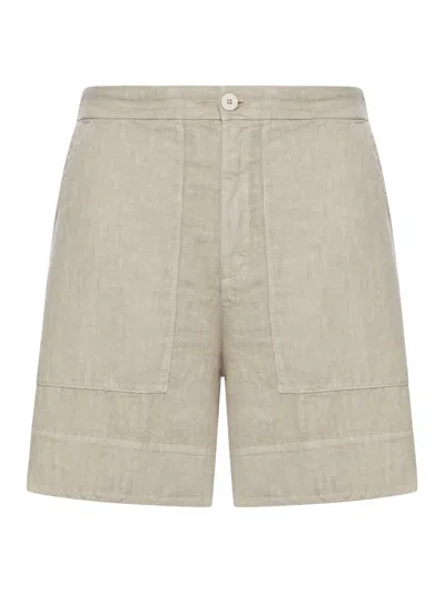 Transit Wide-leg Linen Shorts In Nude
