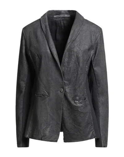 Transit Woman Blazer Grey Size 3 Lambskin In Gray